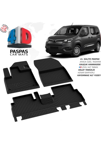 Toyota Proace City 4d Havuzlu Paspas 2019 Üzeri
