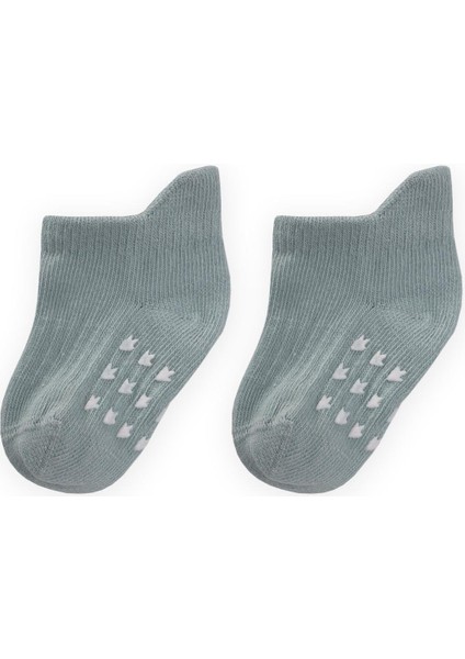 Abs Baskılı Bebe Patik Çorabı 0-4 Yaş Mint Yeşil