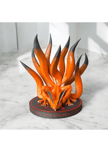 Kurama (Kyubi) 3D Baskı Koleksiyon Figürü – El Boyaması, Naruto Lanetli Mühürlü