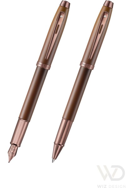 - WizDesign 100 Serisi Dolmakalem + Roller Kahve Set ( İsme Özel Seçeneği - Hediyelik )