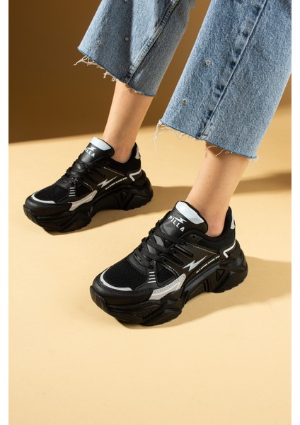 Kalın Taban Bağcıklı Fileli Kadın Sneakers 89-040-25 modelleri