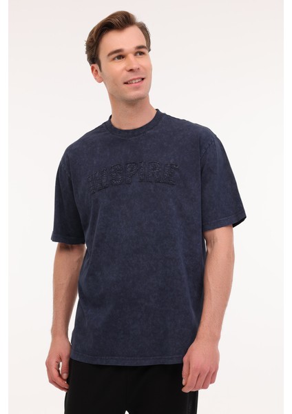 ml Gofre 11URB4003 5fx Lacivert Erkek Kısa Kol T-Shirt