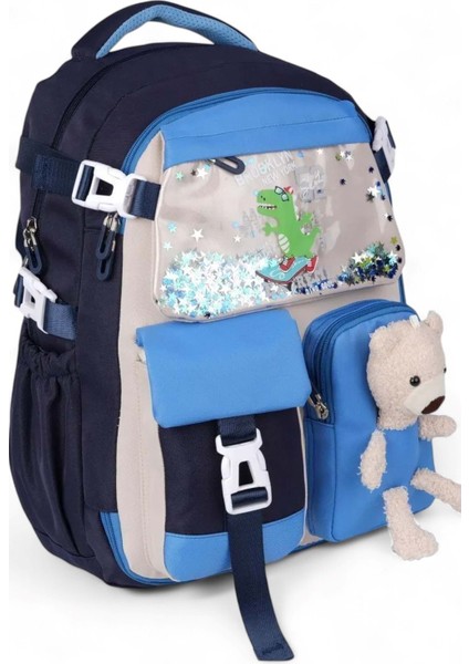 Relaxion 2175-1460 Ithal Kore Tarzı Unisex Çocuk Ilkokul Sırt Çantası - NKT02175-LACIVERT-TEKEBAT