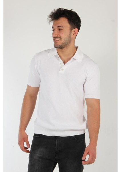 66572 Üç Düğme Yakalı T-Shirt