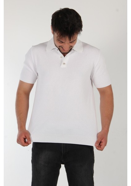 66572 Üç Düğme Yakalı T-Shirt