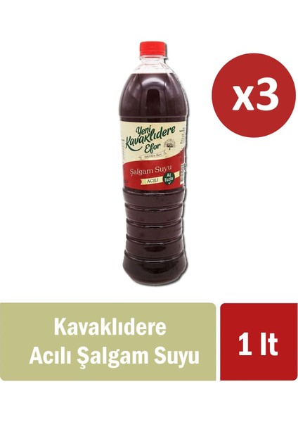 Acılı Şalgam Suyu 1 Lt x 3 Adet Tek Ebat