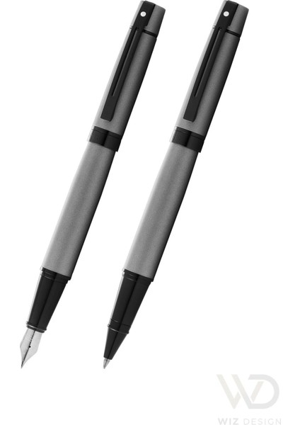 - WizDesign 300 Serisi Dolmakalem + Roller Mat Gri Set ( İsme Özel Seçeneği - Hediyelik )