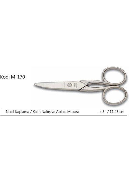 Europe Kalın Nakış Makası Süper Kalite No:4.5 11,43 cm