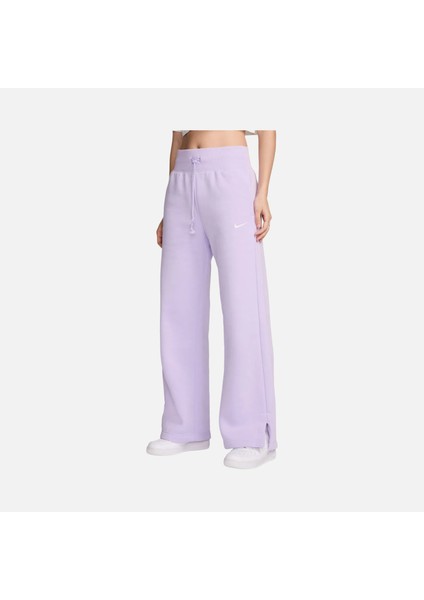 Nsw Phoenix Fleece Hr Pant Wide Kadın Polarlı Yüksek Belli Kahverengi Eşofman Altı DQ5615-208