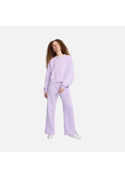 Nsw Phoenix Fleece Hr Pant Wide Kadın Polarlı Yüksek Belli Kahverengi Eşofman Altı DQ5615-208 fırsatları