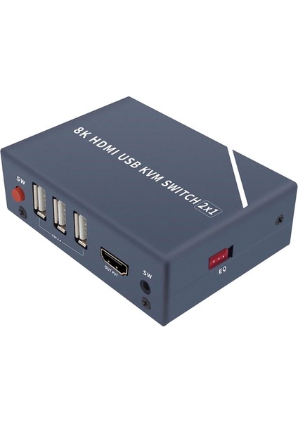 8k Hdmı USB Kvm Swıtch 2x1