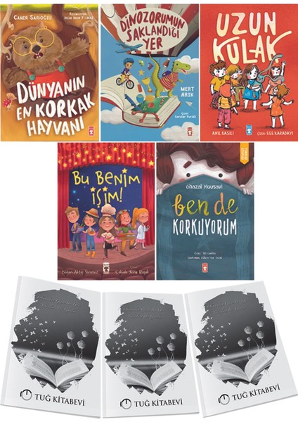 Dünyanın En Korkak Hayvanı-Dinozorumun Saklandığı Yer-Uzun Kulak-Bu Benim Işim-Ben De Korkuyorum 5li Set + Hediyeli