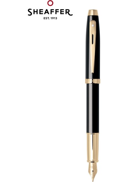 - WizDesign 9322-0 100 Serisi Dolmakalem Parlak Siyah Altın (M) ( İsme Özel Seçeneği - Hediyelik )