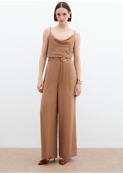 Kemerli Salaş Pantolon - Vizon fiyatları