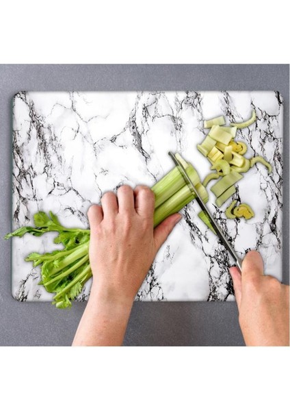 30X40 cm Cam Kesme Tahtası Beyaz Mermer fiyatları