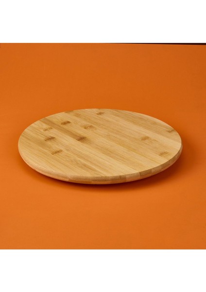 Bambu Döner Sunumluk - Açık Kahverengi - 31 cm