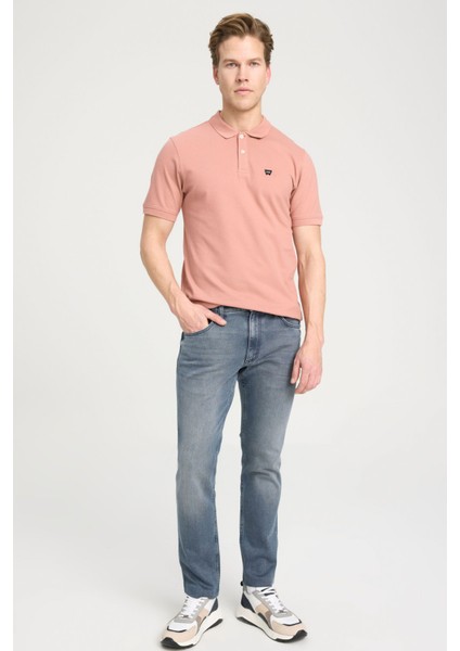Erkek Regular Fit Polo Pembe Erkek Kısa Kol T-Shirt