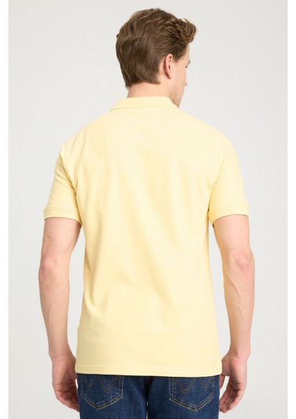 Erkek Regular Fit Polo Sarı Erkek Kısa Kol T-Shirt fiyatları