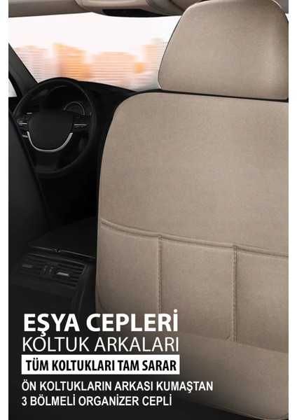 Nissan X-Trail 1.6 Dci Design Pack 19 Alloy 4x4 2015 Uyumlu Oto Koltuk Kılıfı Bej
