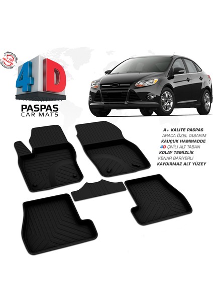Ford Focus 3 Sd 4d Havuzlu Paspas 2011-2014