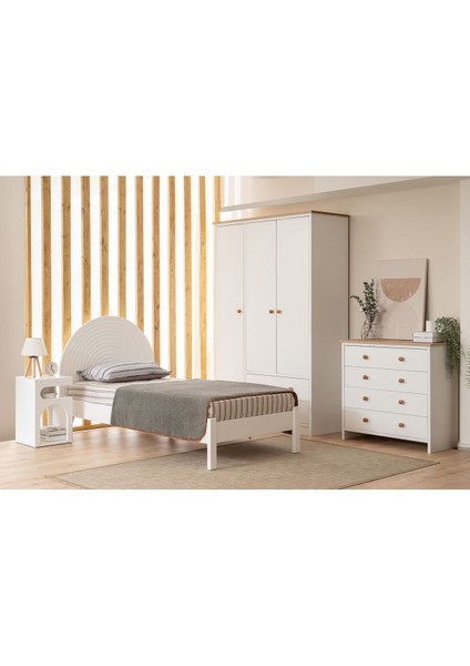 Turtle Modern Tek Kişilik Karyola, Beyaz modelleri