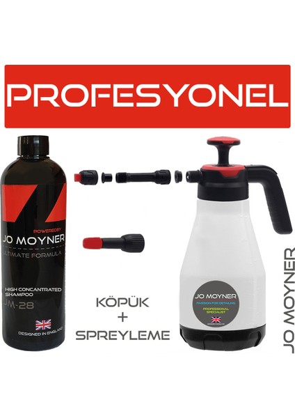 Yüksek Basınçlı 2 Litre Köpük Atma Pompası Pompalı Sprey ve Özel Şampuanı Set