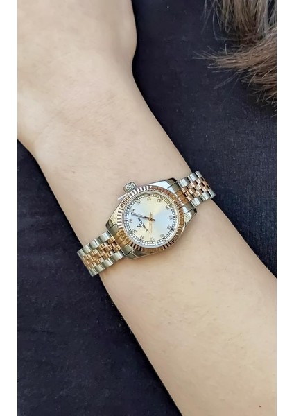 DKE.1.10846-5 Metal Kordon Metal Kasa 3 Atm Suya Dayanıklı Metalik-Rose Renk Kadın Kol Saati fiyatları