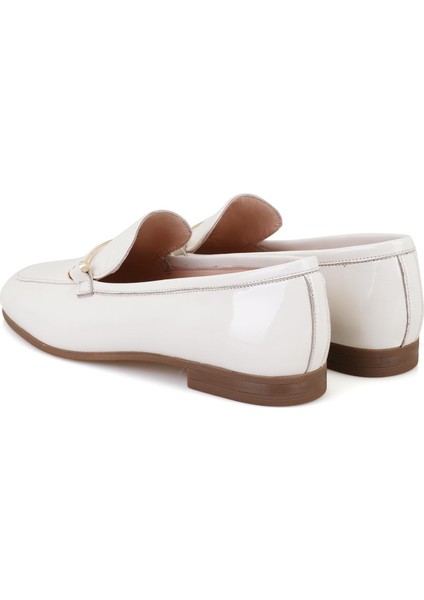 Kırık Beyaz (Ekru) Tokalı Loafer modelleri