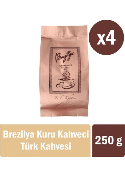Orta Kavrulmuş Mehşur Denizli Türk Kahvesi 250 gr 4'lü Set 250GR X4 Tek Ebat
