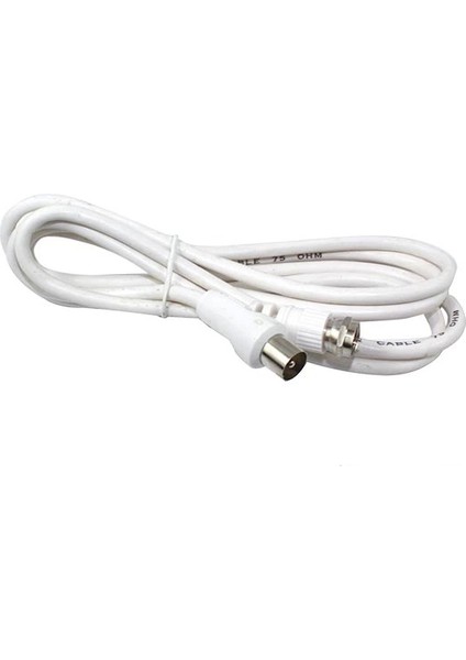 60 Ohm Erkek / F Erkek Kablo 1.2 Metre Kablo Beyaz