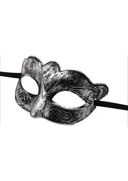 Maskeli Balo Antik Gri Gümüş Eskitilmiş Maske Balo Venedik modelleri