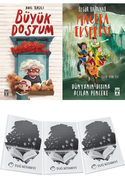 Büyük Dostum ve Macera Ekspresi - Dünyanın Dışına Açılan Pencere 2li Set Özgür Balpınar & Anıl Basılı + Hediyeli