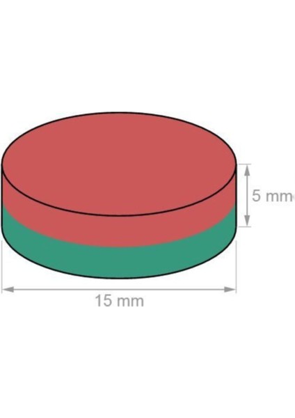 5 Adet Çap 15MM x Kalınlık 5mm Yuvarlak Süper Güçlü Neodyum Mıknatıs modelleri
