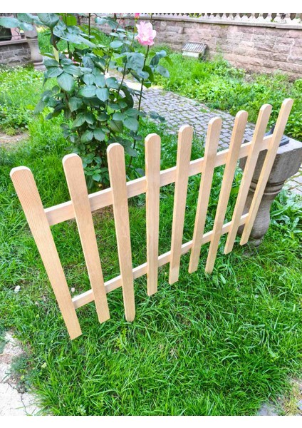 Bahçe Çiti 100X100 cm Doğal Çam Ağacı (verniksiz)