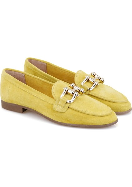Yeşil-Sarı Süet Loafer