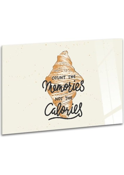 Cam Kesme Tahtası Kruvasanlı Krem Arka Planlı Yazılı fiyatları