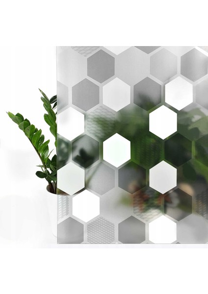 189-0039 Premium Geometrik Desen Statik Cam Folyo ( 45 cm x 1 mt )