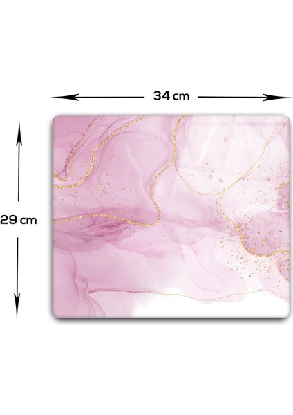 Cam Kesme Tahtası - Cam Kesme Tablası | Pembe Gold Desen | 29CM x 34CM fırsatları