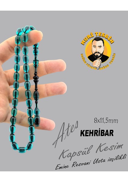 Emine Reşvani Ateş Kehribar Kapsül Kesim 8X11,50