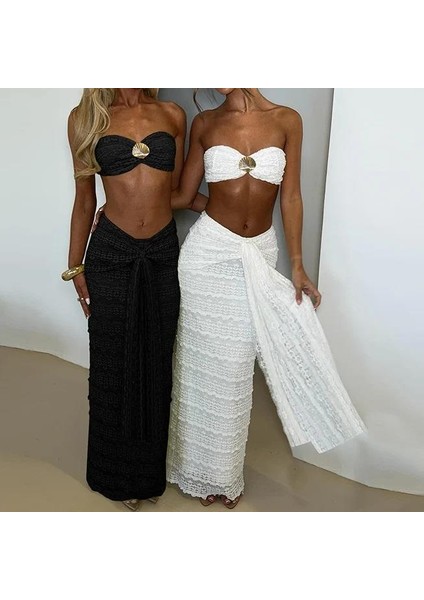 Siyah Sydney Seashell Lace Etekli Ikili Taklım fiyatları