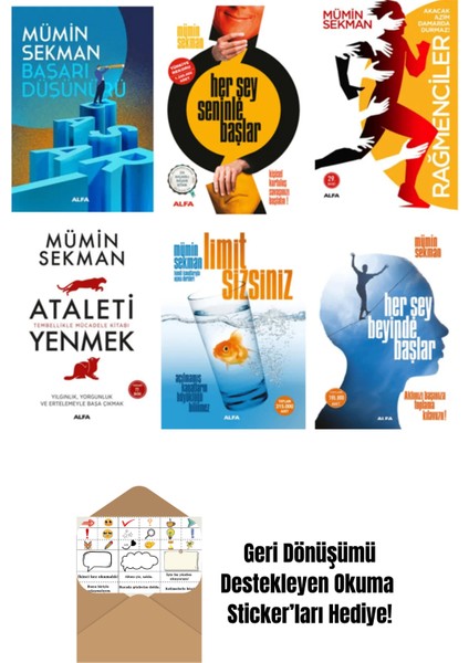 Mümin Sekman 6 Kitap Set / Başarı Düşünürü + Okuma Sticker'ları