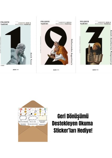 Felsefe Tarihi 3 Kitap Set / Umberto Eco + Okuma Sticker'ları