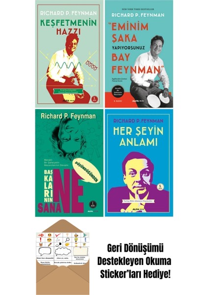 Richard Feynman 4 Kitap Set + Okuma Sticker'ları