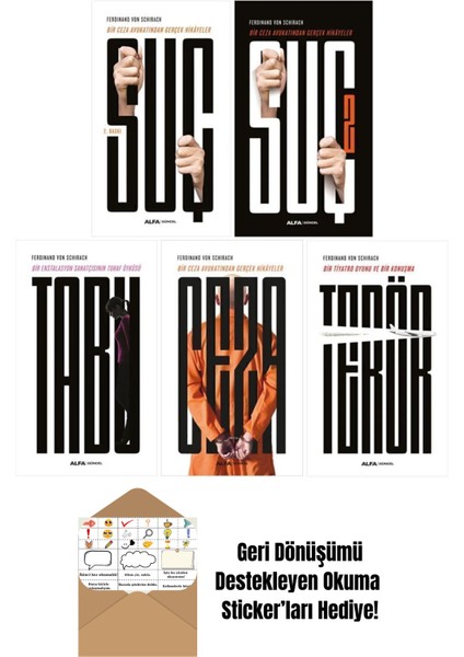Ferdinand Von Schirach 5 Kitap Set + Okuma Sticker'ları