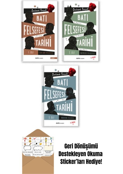 Batı Felsefesi Tarihi (3 Kitap Takım) + Okuma Sticker'ları