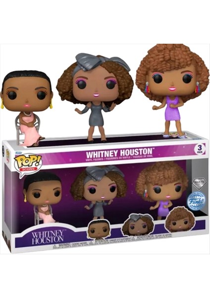 Pop! 3-Pack Icons: Music - Whitney Houston (Diamond Collection) (Special Edition)