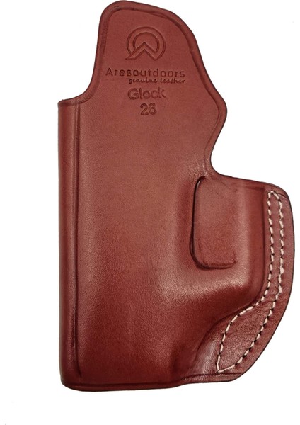 Glock 26 Uyumlu Kemer Içi Kahve Deri Silah Taşıma Kılıfı