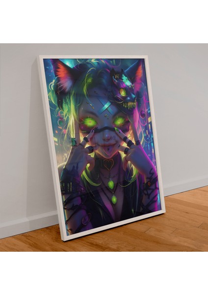 1000 Parça Puzzle Kedi Neon