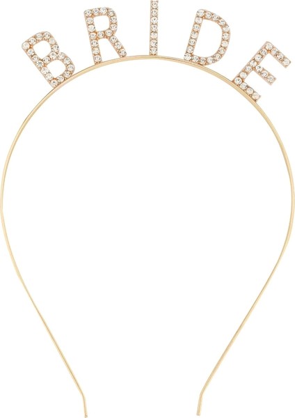 Altın Gold Renk Bekarlığa Veda Kristal Taş Bride Tacı 16 x 10 cm fiyatları