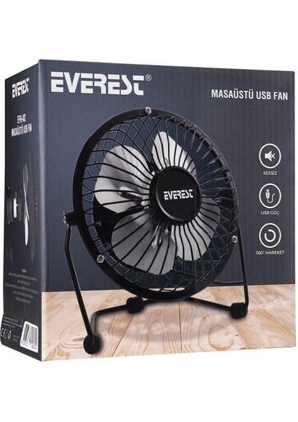 Everest EFN-482 Masaüstü Metal USB Fan
